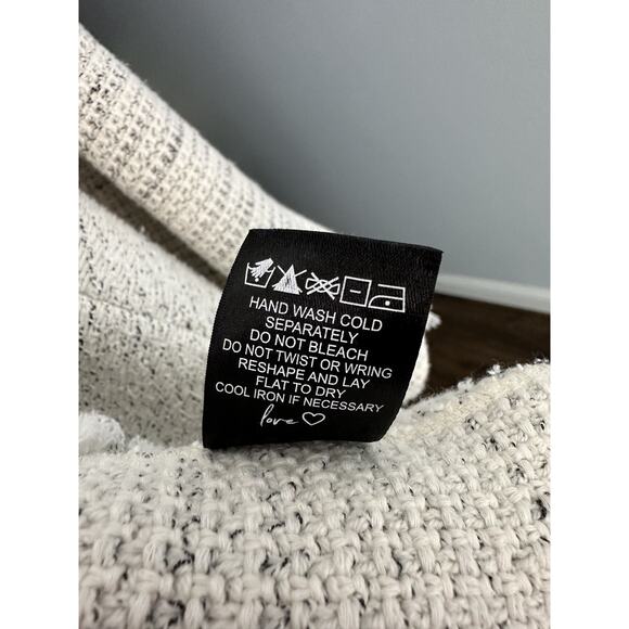 VGUC NIC+ZOE Plus Ribbon Trim Fringe Jacket Cream Navy Waffle size 3X READ - Picture 9 of 14